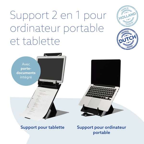 R-Go Riser Duo Support pour Tablette et Ordinateur Portable - R-Go