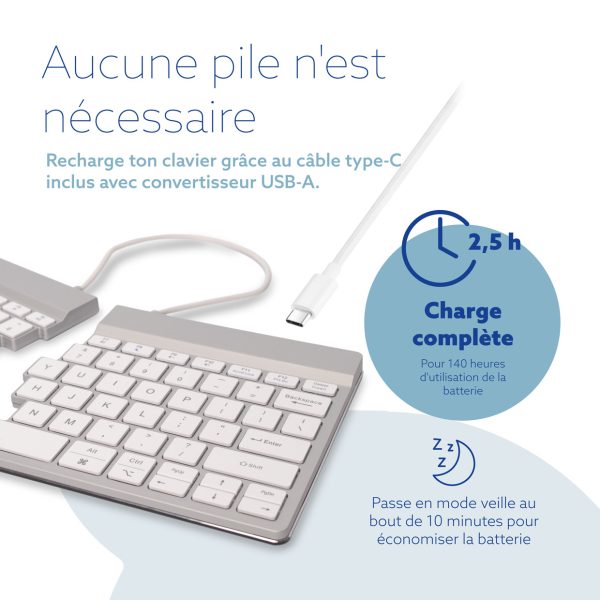 R-GO TOOLS Clavier ergonomique Split, AZERTY (FR), Noir, filaire  RGOSP-FRWIBL ≡ CALIPAGE